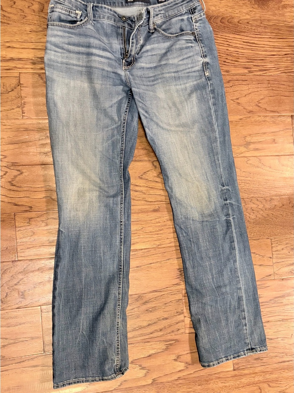 BKE Men's Light Wash 34x34 Straight Jeans